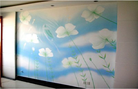 当阳画墙绘怎么画好白云的蓬松感？