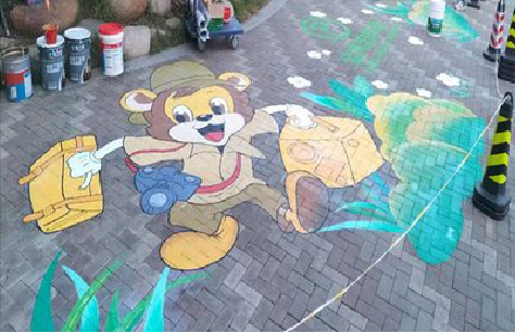 当阳夏季画地面彩绘会遇到的问题