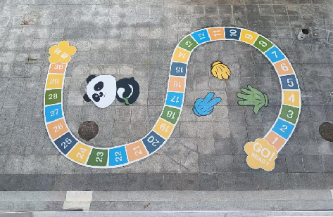 当阳地面游戏彩绘