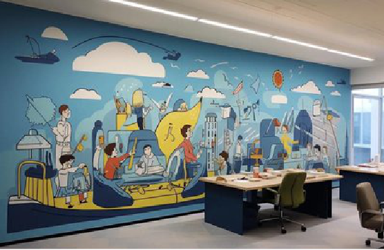 当阳办公室墙绘的特点。