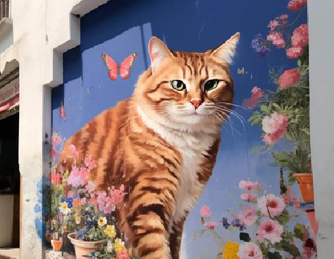 当阳自己绘制有个性的手绘墙